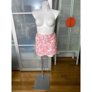 Vineyard Vines Pink & White Crab Print Swim Skirt